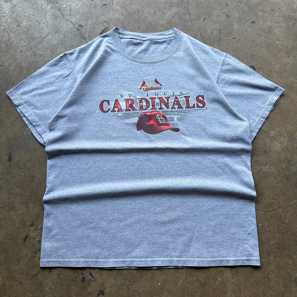 (XL) St Louis Cardinals Heather Grey Tee